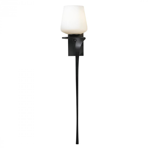 Antasia Right Wall Sconce, 1-Light, Dark Smoke, Opal Glass, 26.75"H (204710-SKT-RGT-07-GG0236 WT114)