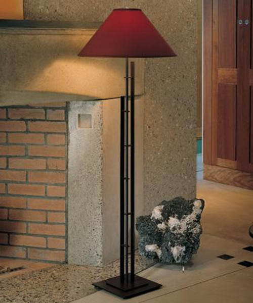 Metra Floor Lamp, 1-Light, Bronze, Natural Anna Shade, 57.2"H (248421-SKT-05-SF1955 23L34G)
