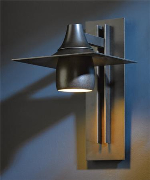 Hood Outdoor Wall Sconce, 1-Light, Dark Sky Compliant, Coastal Natural Iron, 16"H (306567-SKT-20 2DCQKF)