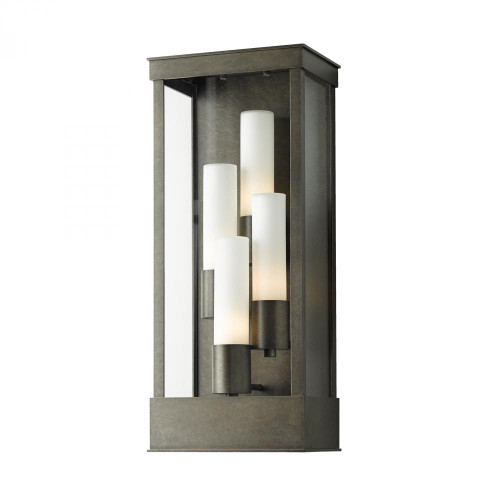 Portico Outdoor Wall Sconce, 4-Light, Coastal Bronze, Opal Glass, 23"H (304330-SKT-75-GG0392 3WHR2F)