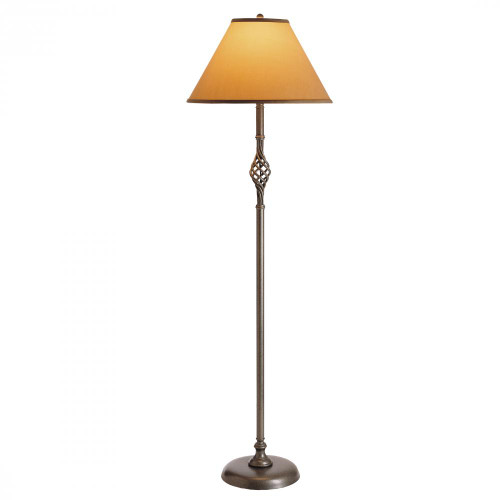 Twist Basket Floor Lamp, 1-Light, Vintage Platinum, Natural Anna Shade, 54.75"H (242161-SKT-82-SF1755 45YXYP)
