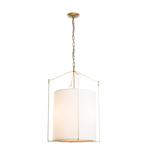 Bow Pendant, 3-Light, Soft Gold, Natural Anna Shade, 19.3"W (104260-SKT-84-SF1509 4RY5M2)