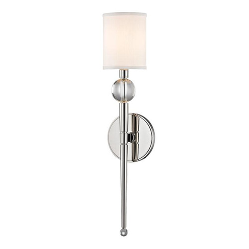 Rockland Wall Sconce Polished Nickel 4.75"W x 20.5"H