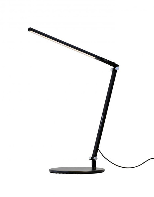Z-Bar Solo Mini Desk Lamp, Through-Table Mount, Warm Light, LED, Metallic Black, 15"H (AR1100-WD-MBK-THR 407UCQC)