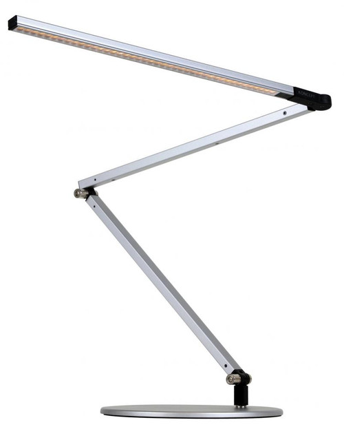 Z-Bar Desk Lamp, Two Piece Desk Clamp, LED, Silver, 16.5"H (AR3000-WD-SIL-2CL 407UANL)