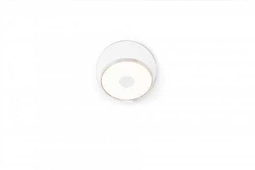 Gravy Wall Sconce, LED, Chrome, Matte White Plate, 5"H (GRW-S-CRM-MWT-HW 407UGKQ)