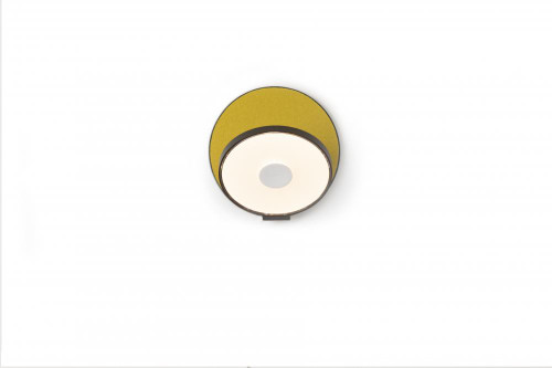 Gravy Wall Sconce, LED, Metallic Black, Honeydew Felt Plate, 5"H (GRW-S-MBK-HDF-HW 407UGJE)