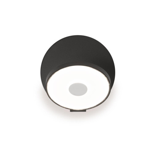 Gravy Wall Sconce, LED, Metallic Black, Metallic Black Plate, 5"H (GRW-S-MBK-MBK-HW 407U9QW)