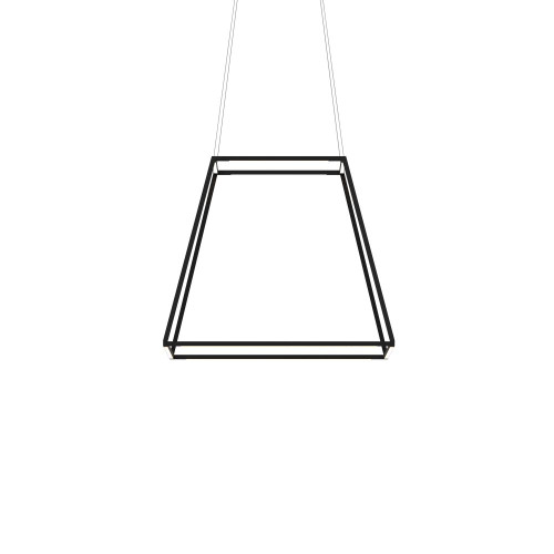 Z-Bar Pendant Rise, Medium Square, LED, Matte Black, 26"W (ZBP-24-RS-SW-MTB-CNP 407UENP)