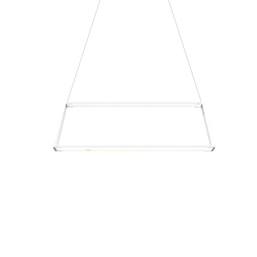 Z-Bar Pendant Rise, Small Rectangle, LED, Matte White, 40"W (ZBP-38-RR-SW-MWT-CNP 407UENX)