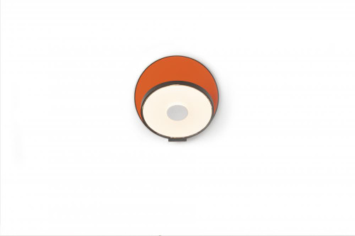 Gravy Wall Sconce, Plug In, LED, Metallic Black, Matte Orange Plate, 5"H (GRW-S-MBK-MOR-PI 407UGJP)