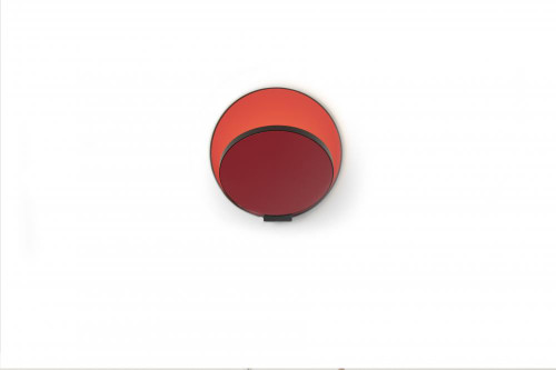 Gravy Wall Sconce, LED, Metallic Black, Matte Red Plate, 5"H (GRW-S-MBK-MRD-HW 407UGJQ)