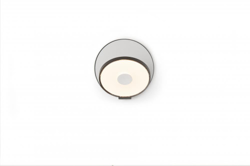 Gravy Wall Sconce, LED, Metallic Black, Silver Plate, 5"H (GRW-S-MBK-SIL-HW 407UGK3)