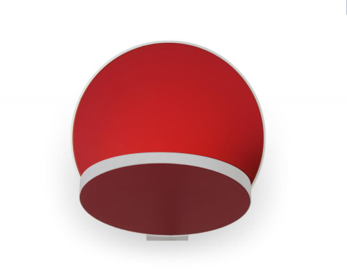 Gravy Wall Sconce, LED, Matte White, Matte Red Plate, 5"H (GRW-S-MWT-MRD-HW 407U9QD)