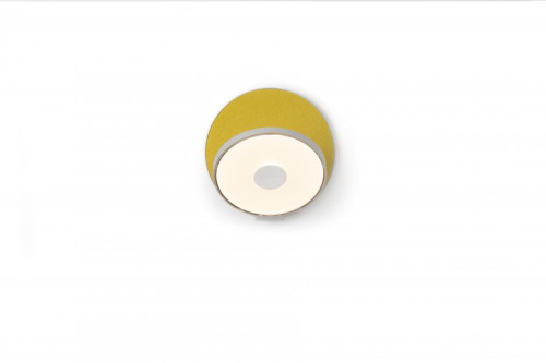 Gravy Wall Sconce, LED, Silver, Honeydew Felt Plate, 5"H (GRW-S-SIL-HDF-HW 407UFMC)
