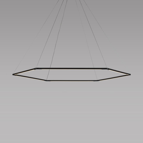 Z-Bar Pendant, Medium Honeycomb, LED, Matte Black, 51.75"W (ZBP-24-H-SW-MTB-CNP 407U9R5)