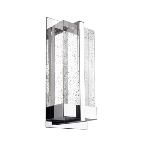 Gable Wall Sconce, LED, Chrome, Clear Encased Bubble Crystal, 12"H (WS2812-CH 42KNE)