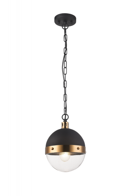 Torino Pendant, 1-Light, Brass, 8"W (C61801AGCL 305XK1L)