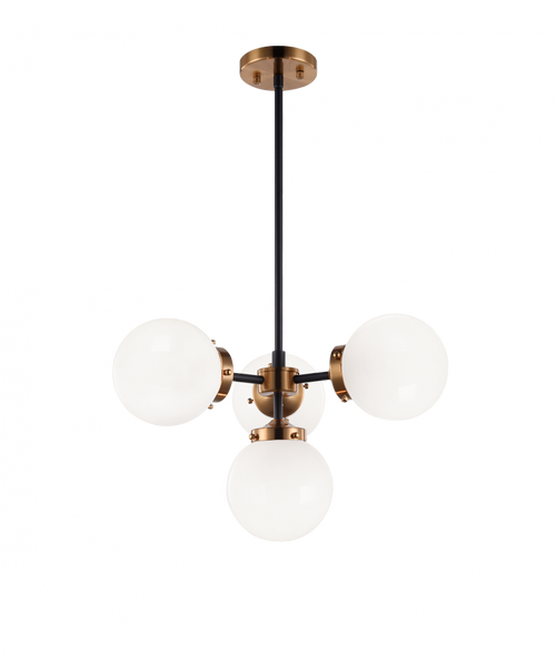 Maru Pendant, 4-Light, Brass, 20.28"W (C72304AGOP 305UT66)