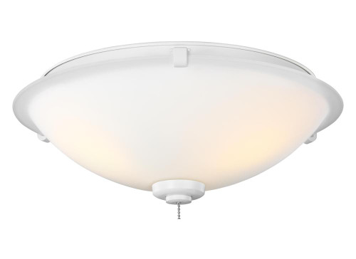 3 - Light LED Light Kit - Matte White, Visual Comfort & Co. Fan Collection MC247RZW 9P1F