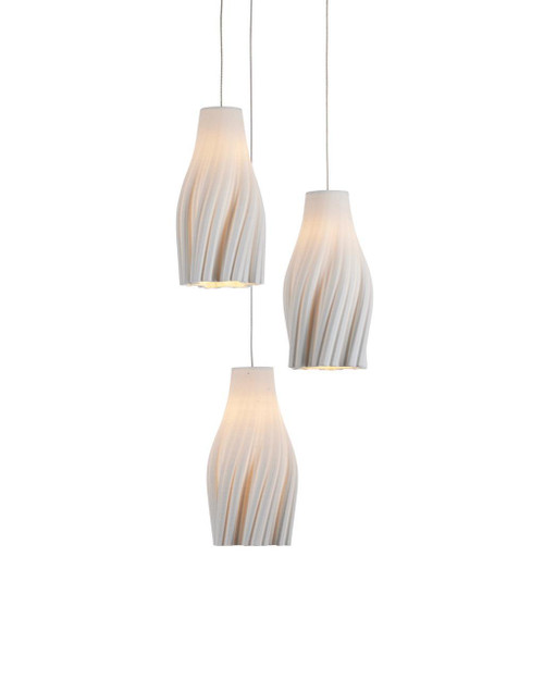 Currey and Company Posh 3-Light Round Multi-Drop Pendant 