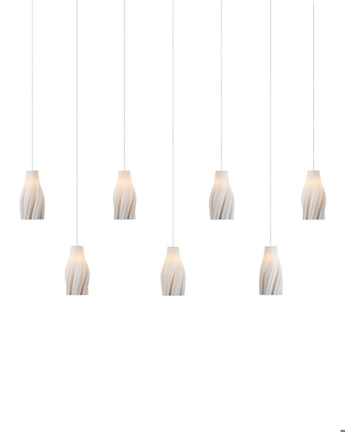 Currey and Company Posh 7-Light Linear Multi-Drop Pendant 