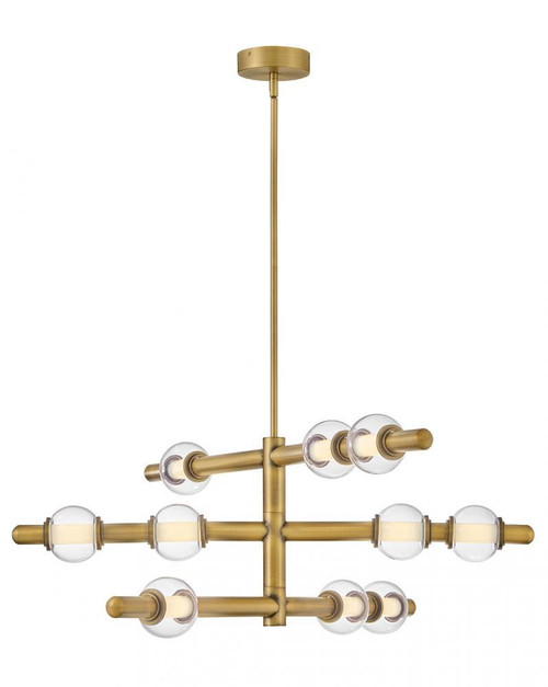 Hinkley Saxon Large Chandelier Lacquered Brass 36.0"W x 14.25"H x 36.0"L 