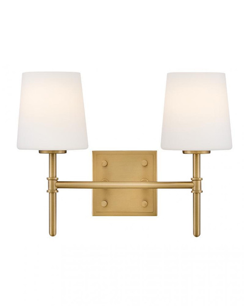 Hinkley Saunders Small Two Light Vanity Lacquered Brass 