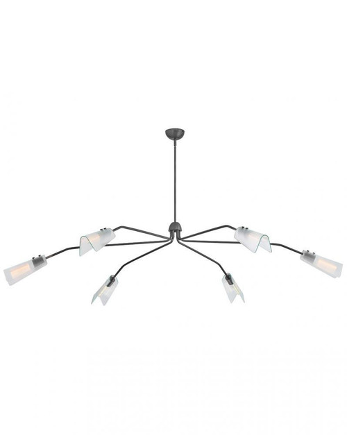 Hinkley Altman Extra Large Low Profile Chandelier Gunmetal 80.0"W x 14.5"H x 80.0"L 