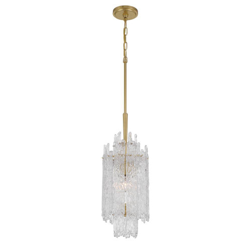 Crystorama Libby Langdon Ackerly 1 Light Aged Brass Pendant, Crystorama ACK-921-AG 2NZ9J 