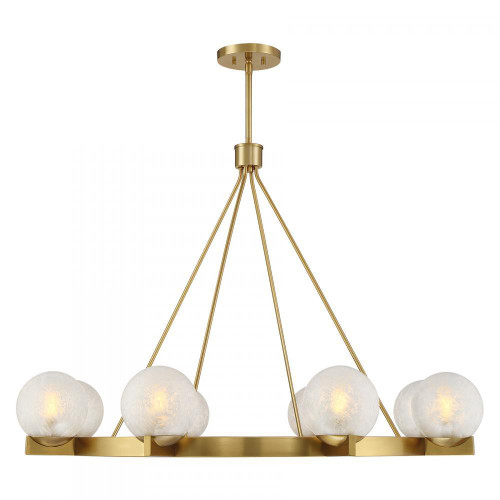 Savoy House Darien 8-Light Chandelier in Warm Brass, Savoy House 1-1015-8-322 APRF7 