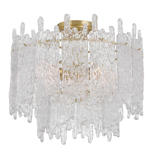 Crystorama Libby Langdon Ackerly 3 Light Aged Brass Semi Flush Mount, Crystorama ACK-920-AG 2NZ9H 