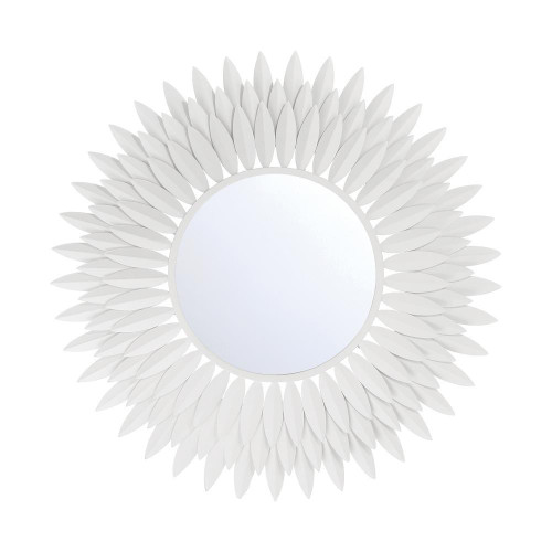 Crystorama Broche Matte White 24in Mirror, Crystorama BRH-M524-MT 2NZAL 