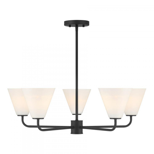 Savoy House Blair 5-Light Chandelier in Matte Black, Savoy House 1-4015-5-89 APRG0 