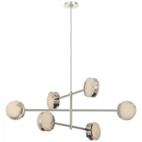 Visual Comfort & Co. Signature Collection Melange 48" Multi-Positional Chandelier, Visual Comfort & Co. Signature Collection KW 5607PN-ALB DDDD8 