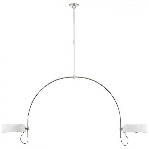 Visual Comfort & Co. Signature Collection Oso 72" Linear Arched Pendant, Visual Comfort & Co. Signature Collection TOB 5132PN-WHT DDE8N 