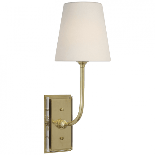 Visual Comfort & Co. Signature Collection Hulton 17" Cordless Single Sconce, Visual Comfort & Co. Signature Collection TOB 2189HAB-L-CL DDEAQ 