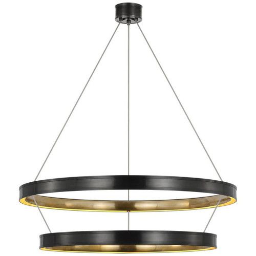 Visual Comfort & Co. Signature Collection Connery 50" Two-Tier Ring Chandelier, Visual Comfort & Co. Signature Collection CHC 1619BZ N1W5L 