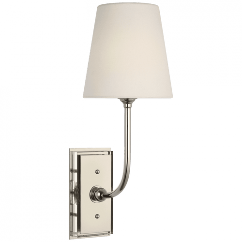 Visual Comfort & Co. Signature Collection Hulton 17" Cordless Single Sconce, Visual Comfort & Co. Signature Collection TOB 2189PN-L-CL N1W6V 