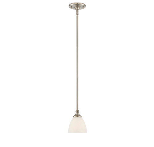 Herndon Pendant, 1-Light, Satin Nickel, Glass Shade, 9.5"H , Savoy House (7-1010-1-SN 1K078)