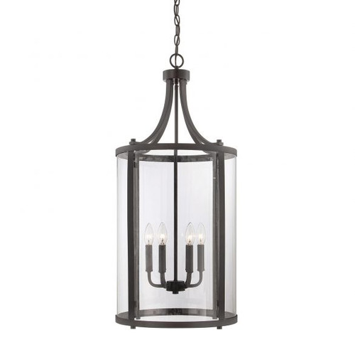 Penrose Pendant, 6-Light, English Bronze, Glass Shade, 34"H, Savoy House (7-1041-6-13 1JVC6)