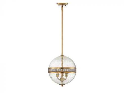 Stirling Pendant, 3-Light, Warm Brass, Glass Shade, 13"H, Savoy House (7-200-3-322 1MZYZ)