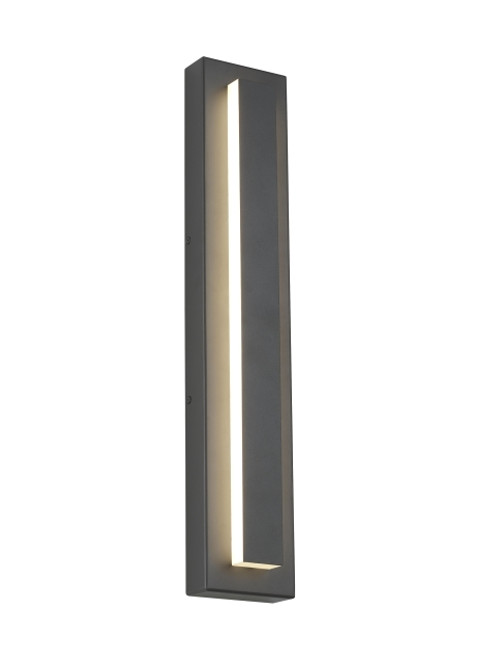 Aspen Outdoor Wall Sconce, 1-Light, LED, Charcoal, 26"H (700OWASP93026DHUNVSLF 703E83L)