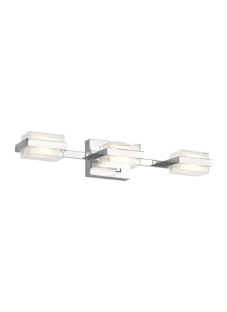 Kamden Bath Vanity, 3-Light, LED, Chrome, 22.5"W (700BCKMD3HC-LED930-277 703T60G)