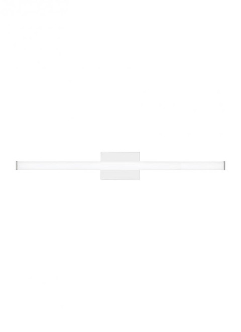 Lufe Square Bath Vanity, 1-Light, LED, Chrome, 36"W (700BCLUFS36C-LED930-277 703T6YJ)