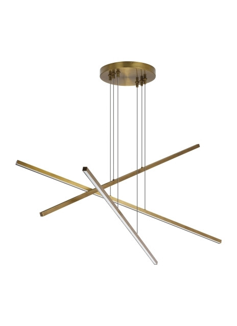 Essence Trio Linear, 3-Light, 3-Tier, LED, Aged Brass, Acrylic, 50"W (700LSESN3R-LED930 70DR1P6)