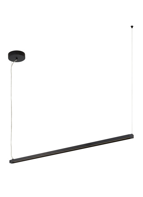 Dyna Linear Chandelier, 1-Light, LED, Anodized Black, Acrylic Light Panel, 47.5"W (700LSDYNAR4PB-LED930 70DR1NH)
