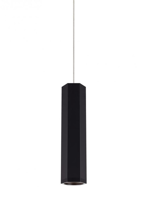 Blok Pendant, 1-Light, Matte Black/Satin Nickel, 3.25"W (700MPBLKSBS 70E1EGA)