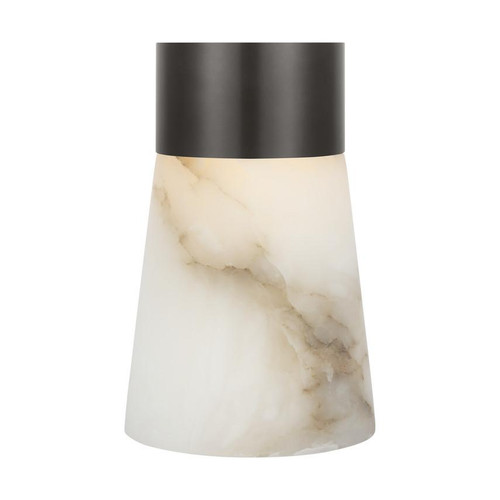 Visual Comfort & Co. Modern Collection Caspe Alabaster 8 Rechargeable Table Lamp 