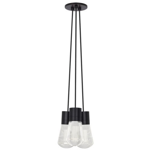 Alva Pendant, 3-Light, LED, Black, 9"W (700TDALVPMC3BB-LED930 70E7KPN)